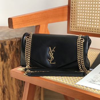 YSL Calypso Bag In Lambskin Black Gold 26x14x7xcm
