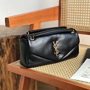 YSL Calypso Bag In Lambskin Black Gold 26x14x7xcm - 4