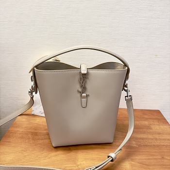 YSL LE 37 Small In Shiny Leather Beige 17 x 20 x 13 cm