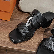 Hermes Gaby 60 Sandals Black 6cm - 3