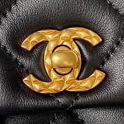 Chanel Mini Flap Crossbody Bag Lambskin Black 13x17x6cm - 3