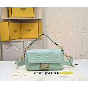 Fendi Baguette Nappa Leather Bag Mint Green 27x15x6cm - 1