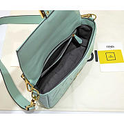 Fendi Baguette Nappa Leather Bag Mint Green 27x15x6cm - 4