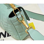 Fendi Baguette Nappa Leather Bag Mint Green 27x15x6cm - 3