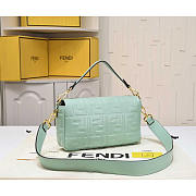 Fendi Baguette Nappa Leather Bag Mint Green 27x15x6cm - 5