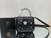 Versace La Medusa Mini Leather Shoulder Bag Black 16x6x12cm - 1