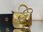 Versace La Medusa Mini Leather Shoulder Bag Gold 16x6x12cm - 1