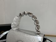 Versace La Medusa Mini Leather Shoulder Bag Silver 16x6x12cm - 6