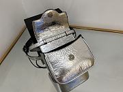 Versace La Medusa Mini Leather Shoulder Bag Silver 16x6x12cm - 3