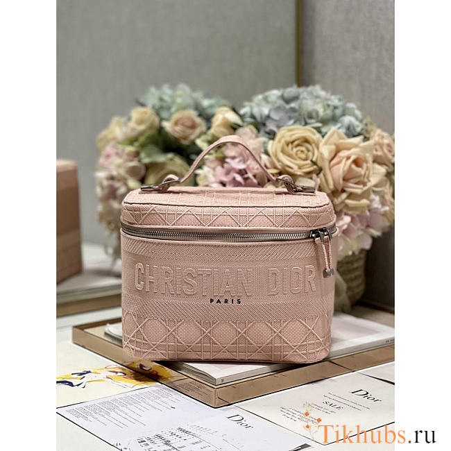 Dior Pink Travel D-Lite Vanity Case Pink 25x15x14cm - 1
