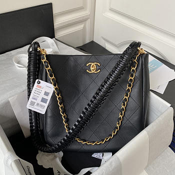 Chanel Tote Bag Black 26x25x7.5cm