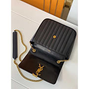 YSL Black Vicky Monogram Shoulder Bag 25x22.5x6.5cm - 4