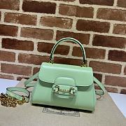 Gucci Horsebit 1955 Mini Top Handle Bag Green 22x16x10.5cm - 1