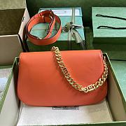 Gucci Blondie Shoulder Bag Orange 28x16x4cm - 3