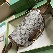 Gucci Horsebit 1955 Mini Rounded Bag Brown Beige 18x17x6.5cm - 2