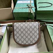 Gucci Horsebit 1955 Mini Rounded Bag Brown Beige 18x17x6.5cm - 3