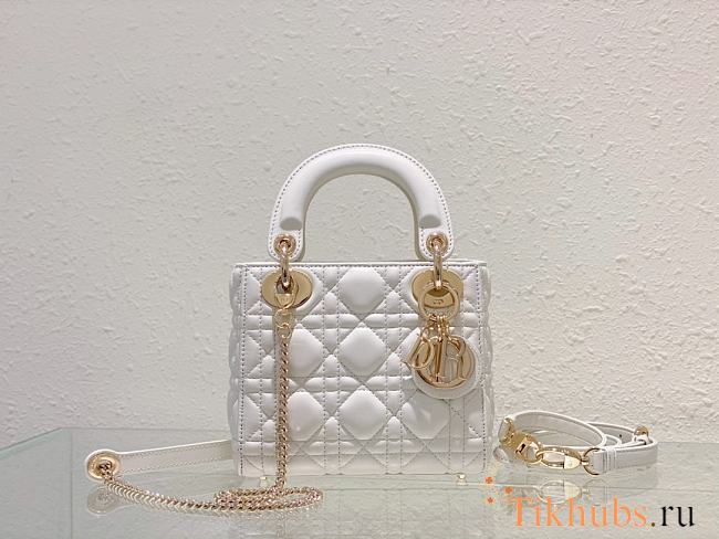 Dior Mini Lady White Lambskin 17cm - 1