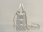 Dior Mini Lady White Lambskin 17cm - 5