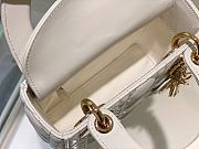 Dior Mini Lady White Lambskin 17cm - 3