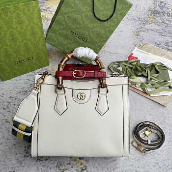 Gucci Diana Small Tote Bag White 27x24x11cm