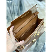YSL Manhattan Leather Shoulder Bag Brown 29x20.5x7cm - 5