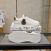 Dolce & Gabbana Portofino Logo Crest Leather Sneaker White - 2