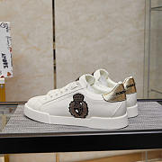 Dolce & Gabbana Portofino Logo Crest Leather Sneaker White - 3