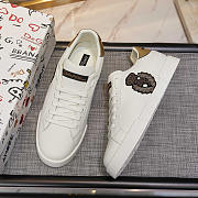 Dolce & Gabbana Portofino Logo Crest Leather Sneaker White - 5