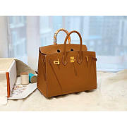 Hermes Birkin 25 Epsom Leather Handbag Gold Hardware Brown 25cm - 4