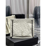 YSL Niki Shopping In Vintage Leather White 33x27x11.5cm - 1