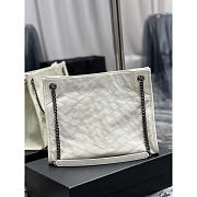 YSL Niki Shopping In Vintage Leather White 33x27x11.5cm - 6