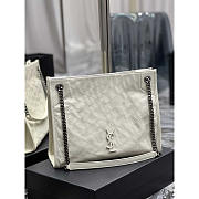 YSL Niki Shopping In Vintage Leather White 33x27x11.5cm - 2