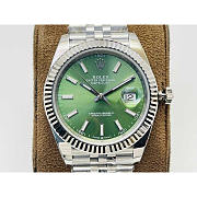 Rolex Oyster Perpetual White Rolesor Gold - Green Dial C Factory Watches - 2