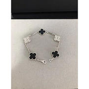 Van Cleef & Arpels Vintage Alhambra Diamond Onyx Bracelet - 1