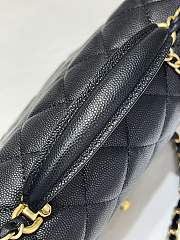 Chanel Top Handle Black Caviar Gold 21x9x15cm - 3
