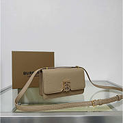 Burberry Mini TB Monogram Lock Bag Beige 20x5.5x12.5cm - 6