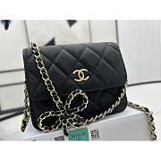 Chanel Mini Flap Caviar Black 13x5x10cm - 6