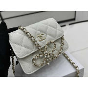 Chanel Mini Flap Caviar White 13x5x10cm - 2