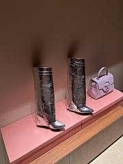 Givenchy Shark Lock Boots Silver  - 1