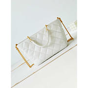 Chanel Quilted Lambskin Bag White 22x19x17cm - 4