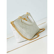 Chanel Quilted Lambskin Bag White 22x19x17cm - 3