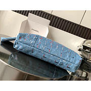 Chanel 22 Bag Glitter Denim Blue 38x42x8cm - 3