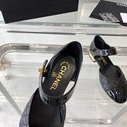 Chanel Mary Janes Patent Calfskin And Lambskin Black - 4