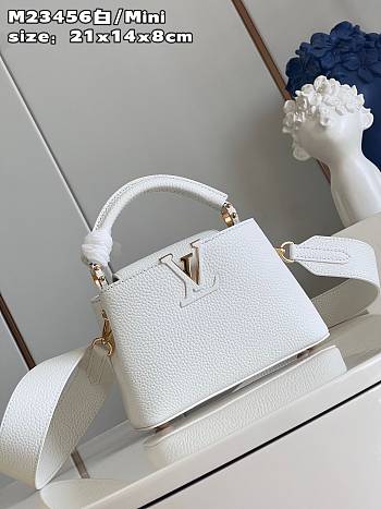 Louis Vuitton LV Capucines Mini White 21cm