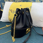 Valentino Mini Bucket Bag Vlogo Sigbature Chain Black 20x18x7cm - 3