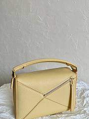 Loewe Light Yellow Puzzle Small Shoulder Bag 24x16x10cm - 3