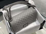 Chanel Leboy Grey Silver Caviar 25cm - 5