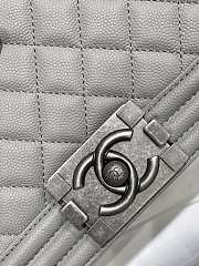 Chanel Leboy Grey Silver Caviar 25cm - 2