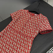 Valentino Toile Iconographe Light Short Dress Red - 4