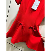 Valentino Crepe Couture Minidress Red - 4